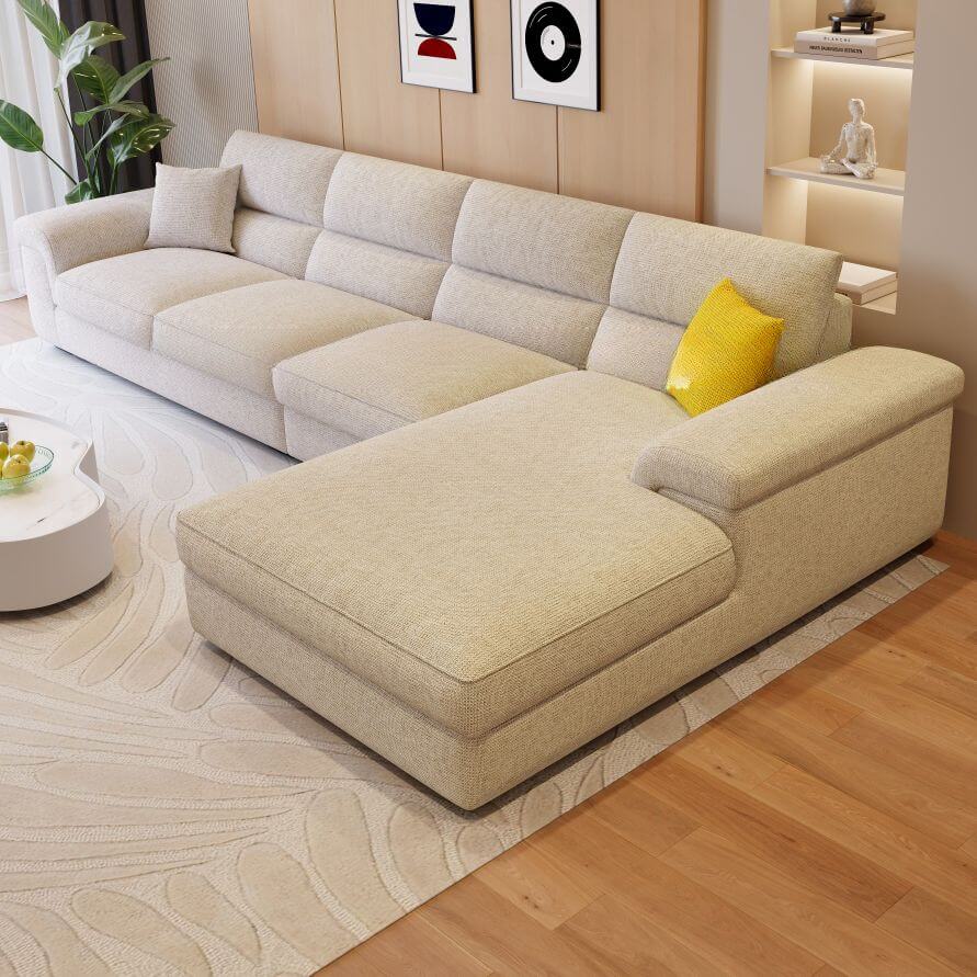 Modern L-Shape Sofa with concealed support