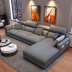 Cozy L-Shape Sofa Setup