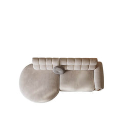 Soft-white polyester blend sofa