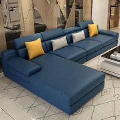 Adjustable headrest sofa chaise