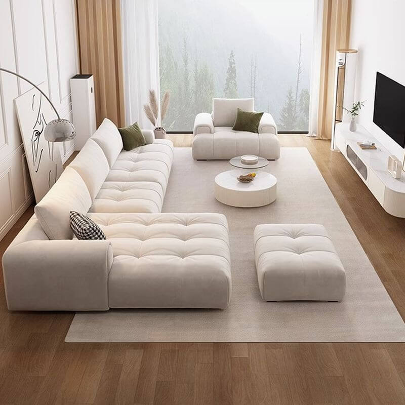 Comfortable L-Shape sofa with concealed support