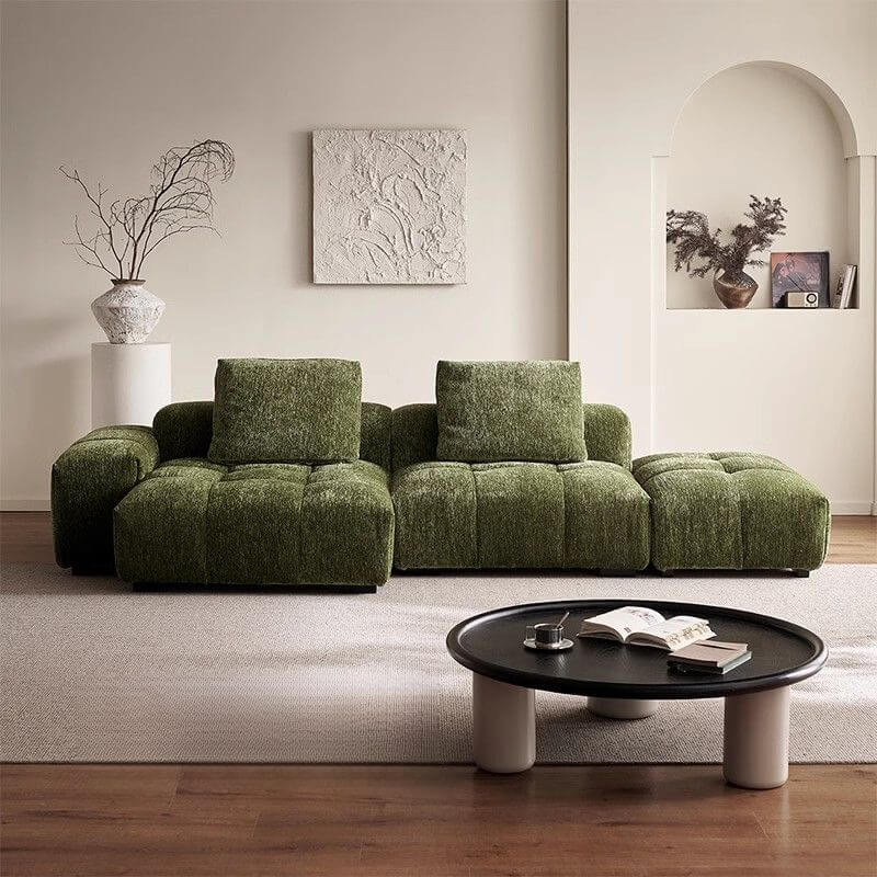 L-Shape Sofa Chaise Side View