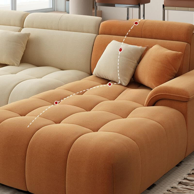 L-Shape Sofa Chaise with Pine Wood, Left Hand Facing, Concealed Support Secondary image