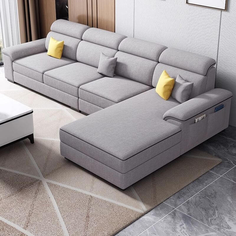 Modern living room with L-Shape Sofa