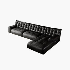 L-Shape Sofa Chaise with tufted back