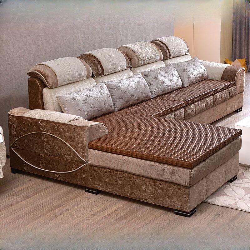 L-Shape Sofa Recliner in Coffee Hauptbild