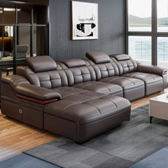 L-Shape stain resistant sofa in faux leather