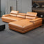 L-Shape Cocoa Sofa in Living Room
