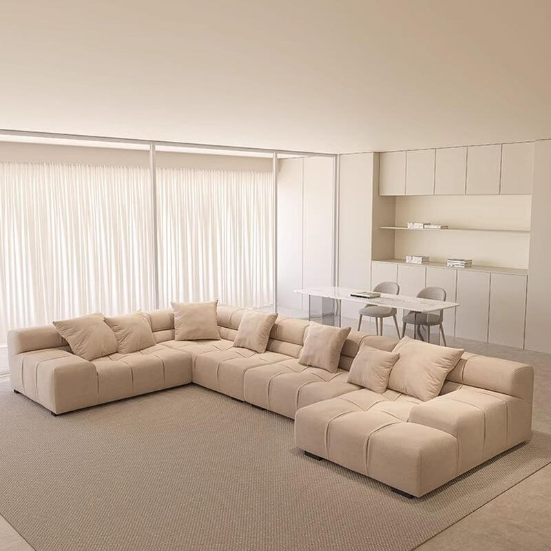 L-Shape Sectional Sofa Tan