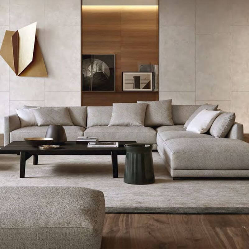 L-Shape Stitch-tufted Sectional in Living Room Imagen principal del producto