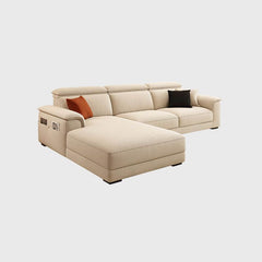 Elegant sofa with headrest adjustment