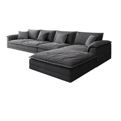 Straight sofa couch with concealed support