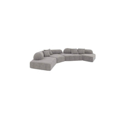 Button-tufted detail on sectional