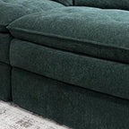 Stylish Dark Green Couch in Contemporary Decor