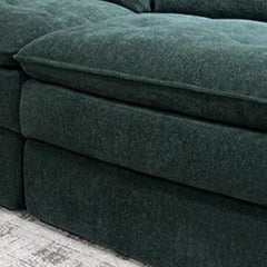 Stylish Dark Green Couch in Contemporary Decor