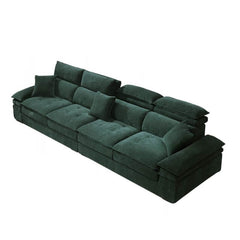 Contemporary Dark Green L-Shape Sofa