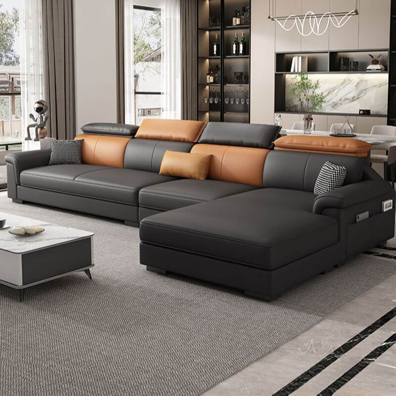 Comfortable sofa chaise with high-density foam