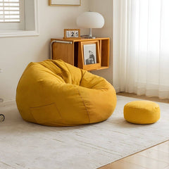 Large indoor bean bag chair in dark gray