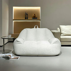 Cotton blend bean bag chair with two-seat capacity