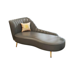 Lavish Leatherette Reclining Chaise Lounge in Orange