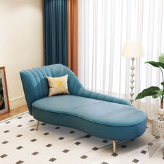 Lavish Leatherette Reclining Chaise Lounge in Teal