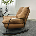 Lavish Upholstered Rocking Chair in Black