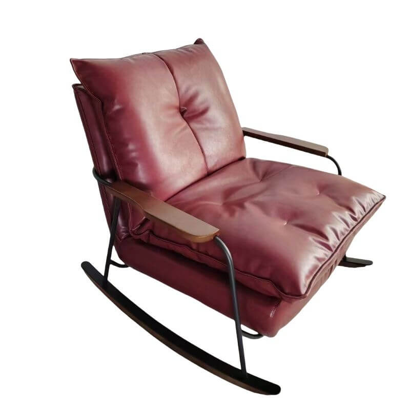 Lavish Upholstered Rocking Chair in Black