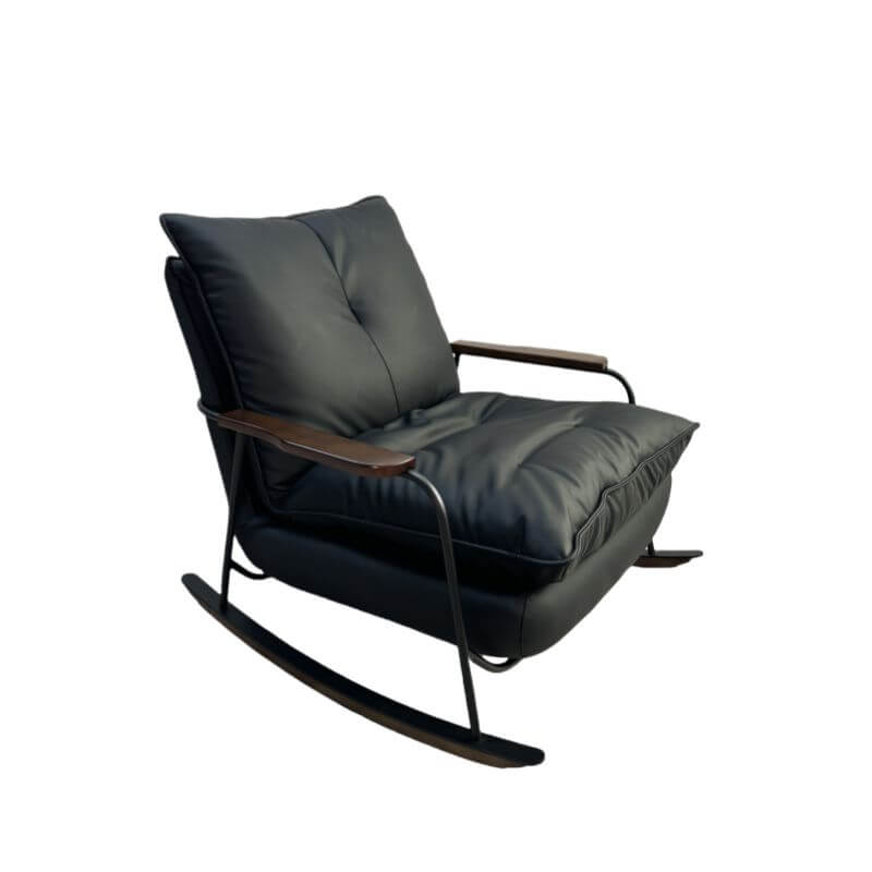 Lavish Upholstered Rocking Chair in Red