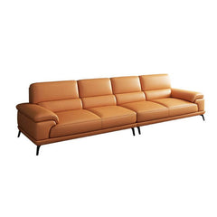 Modular sofa arranged in stylish configuration