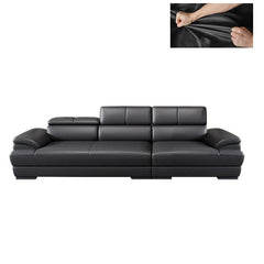 Leather Cushion Back Sectional Sofa