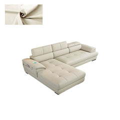 Leather Cushion Back Sectional Sofa in Living Room