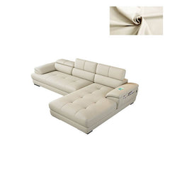 Elegant Leather Upholstered Sofa