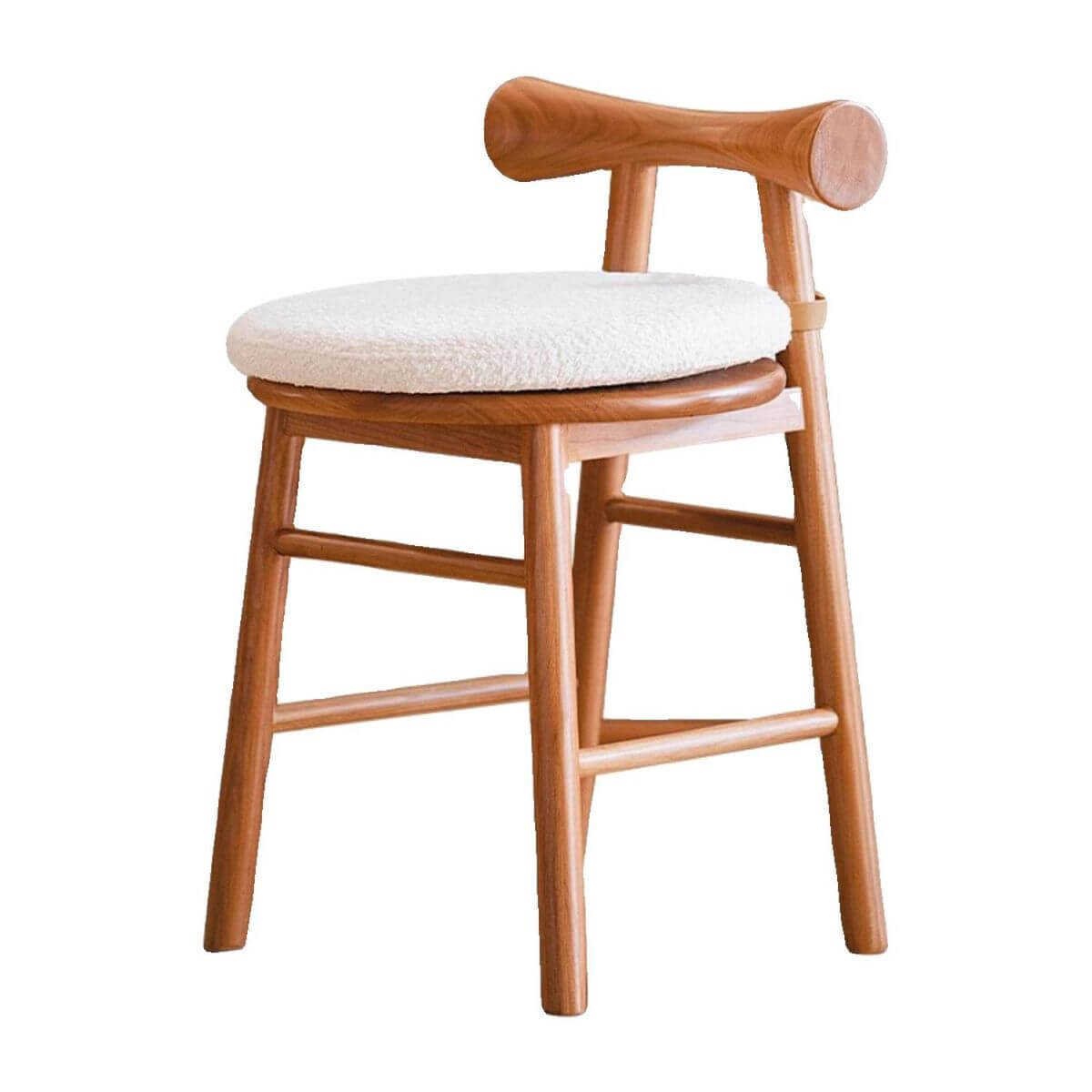 Stylish modern stool with no nailhead trim