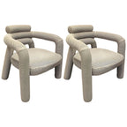 Comfortable arm chair with curved armrests