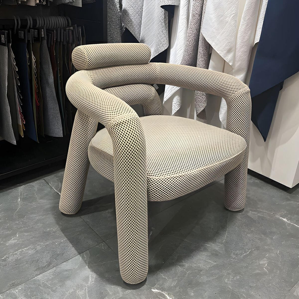 Curved arm chair perfect for relaxation