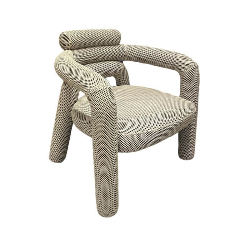 Modern chair in lime green fabric