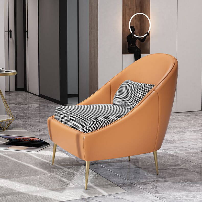 living room armless chair wide cushion back