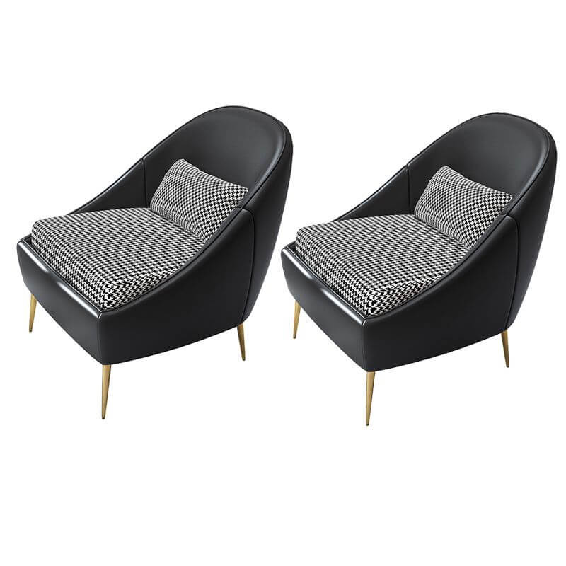 living room armless chair wide cushion back