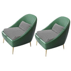 upholstered chair in a modern living room