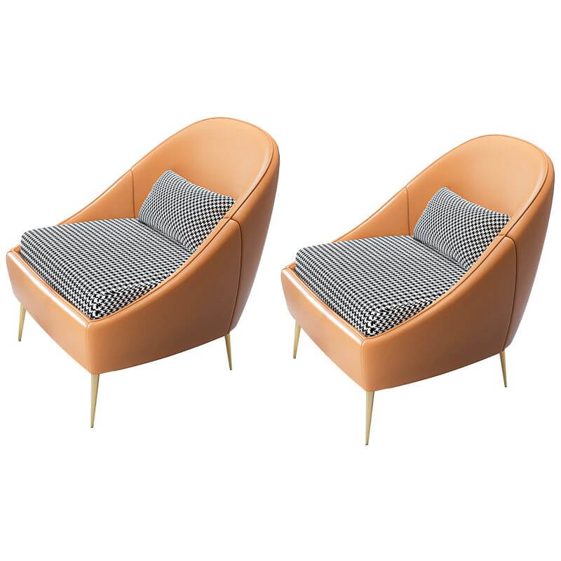 upholstered chair in a modern living room