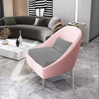 upholstered chair in a modern living room