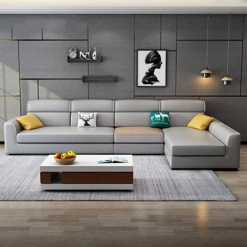 Nordic style modular sofa corner view Main image
