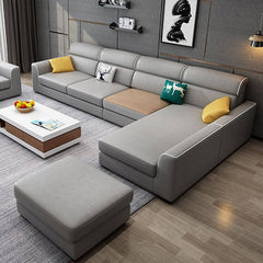 Stylish armrests on modular sofa