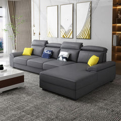 modular grey sofa in living room