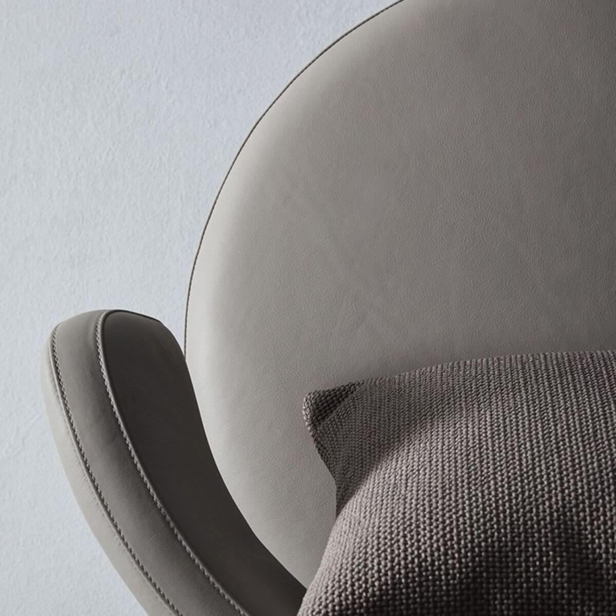 Living room with a contemporary upholstered chair