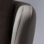 Close-up of the chair's faux leather texture