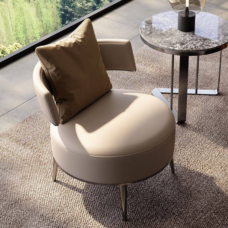 Elegant armless chair displaying clean lines