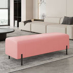 Brown Faux Leather Ottoman