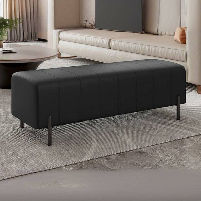 Modern Footstool Dark Gray Color