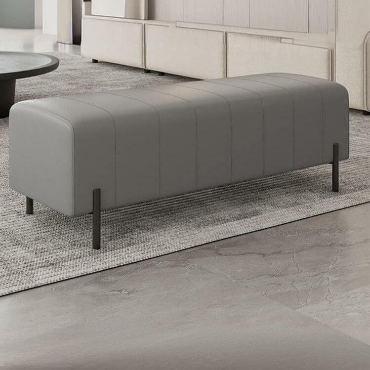 Blue Rectangular Ottoman in Modern Design